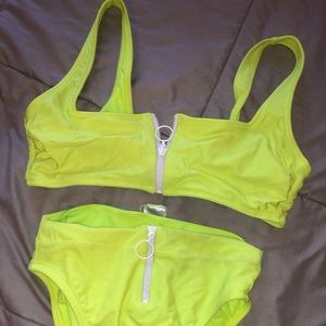 High Waisted Cheeky Bikini set 💚